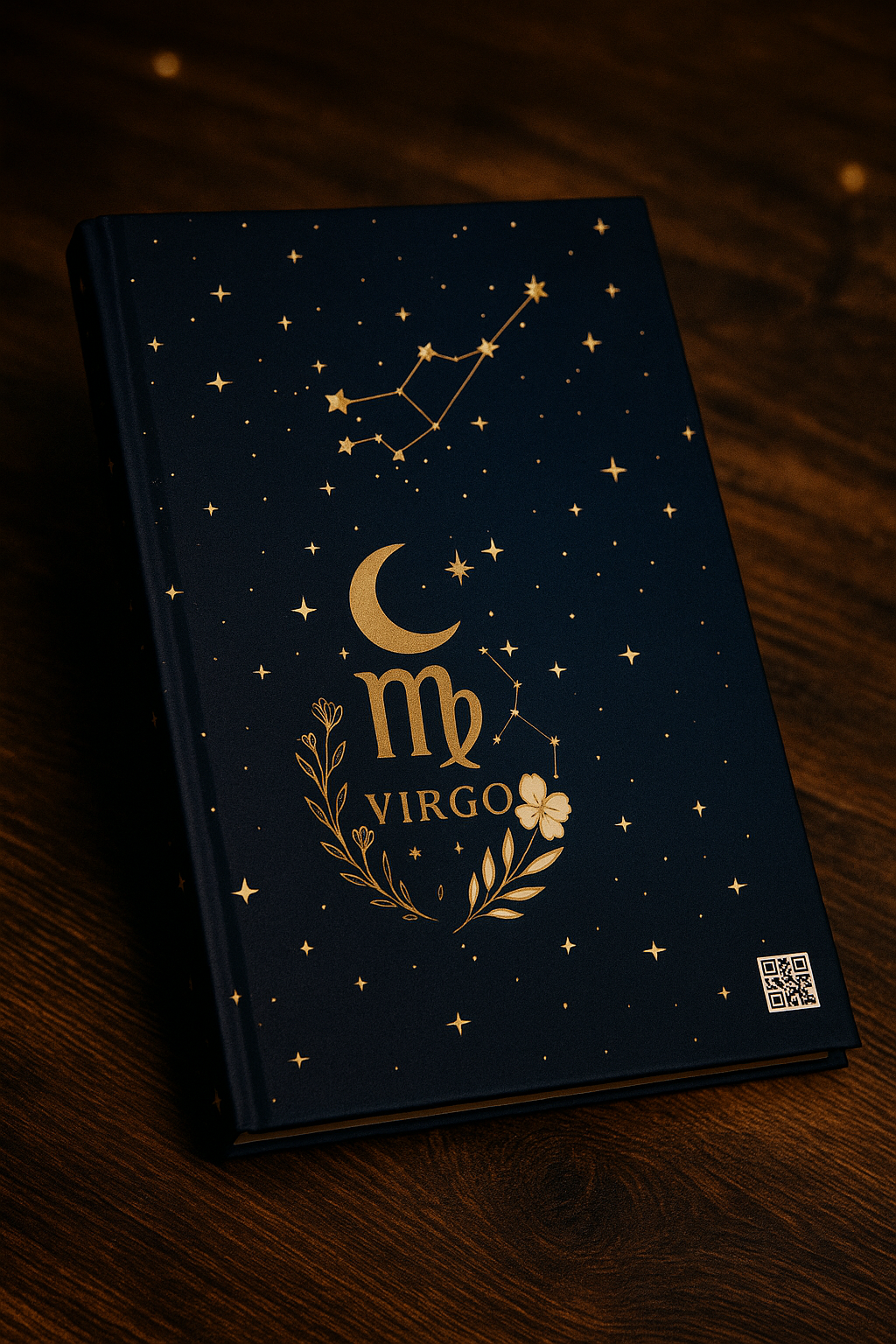 Personalized Virgo Journal 2026 – Custom Name Celestial Hardcover Notebook