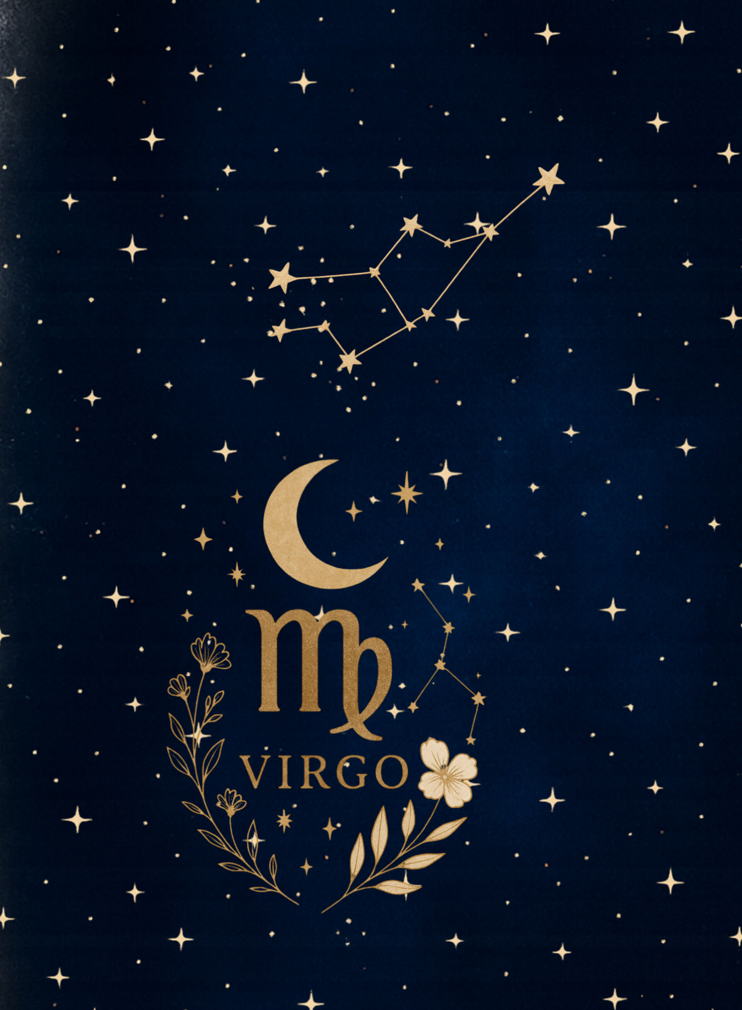 Personalized Virgo Journal 2026 – Custom Name Celestial Hardcover Notebook