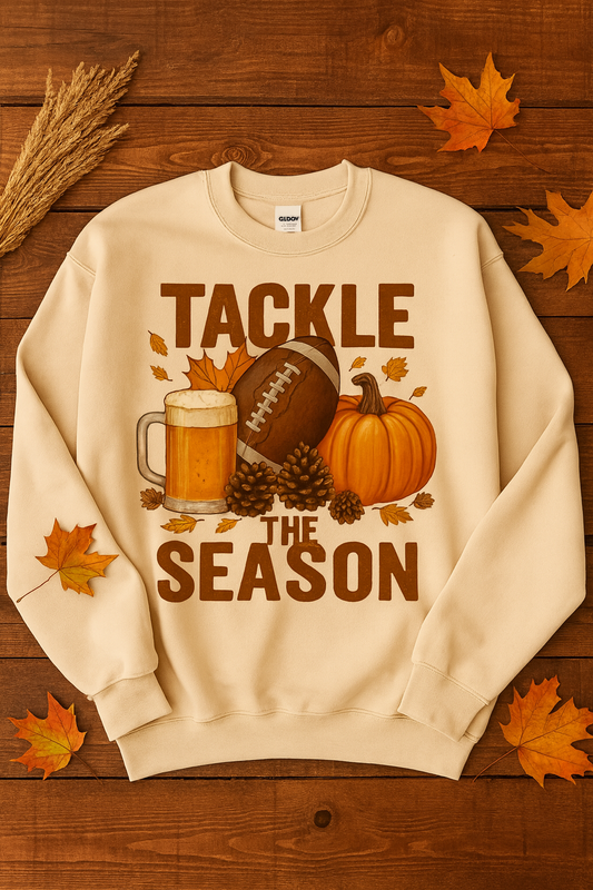 Tackle the Season Football Sweatshirt | Gildan 18000 | Free Shipping