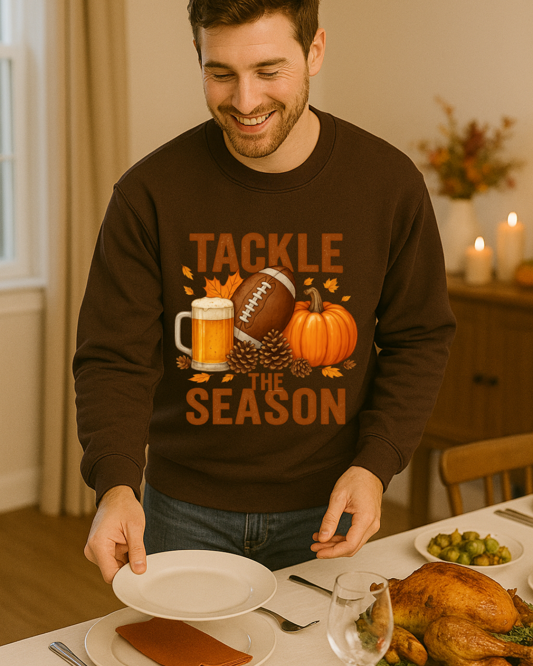 Tackle the Season Football Sweatshirt | Gildan 18000 | Free Shipping
