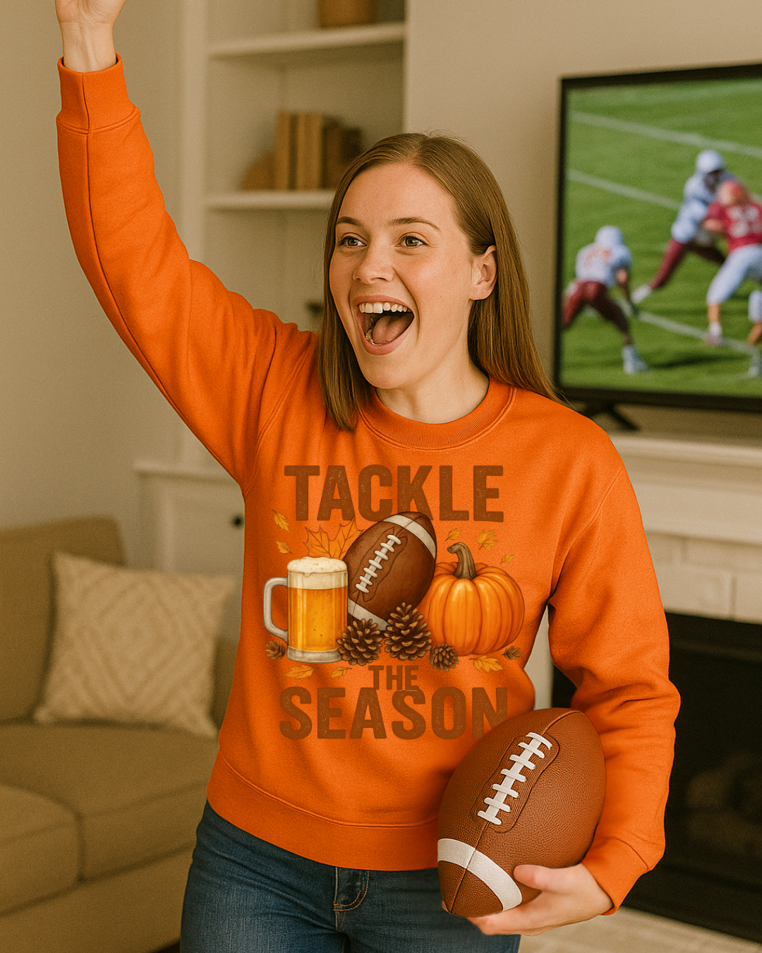 Tackle the Season Football Sweatshirt | Gildan 18000 | Free Shipping