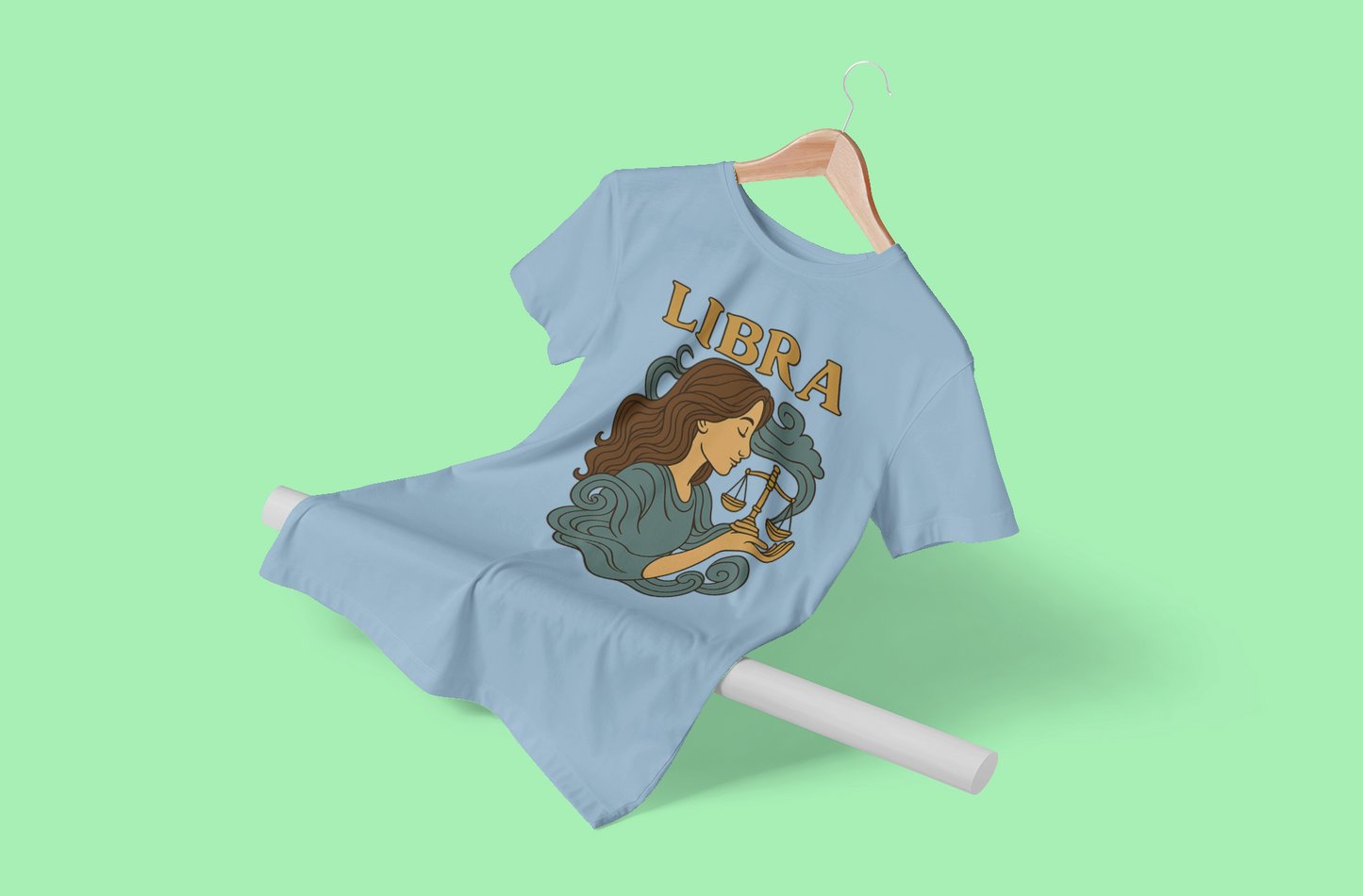 Libra Zodiac T-Shirt – Retro Astrology Graphic Tee | Gildan 64000 | Birthday Gift, Star Sign Shirt, Aesthetic Horoscope Tee