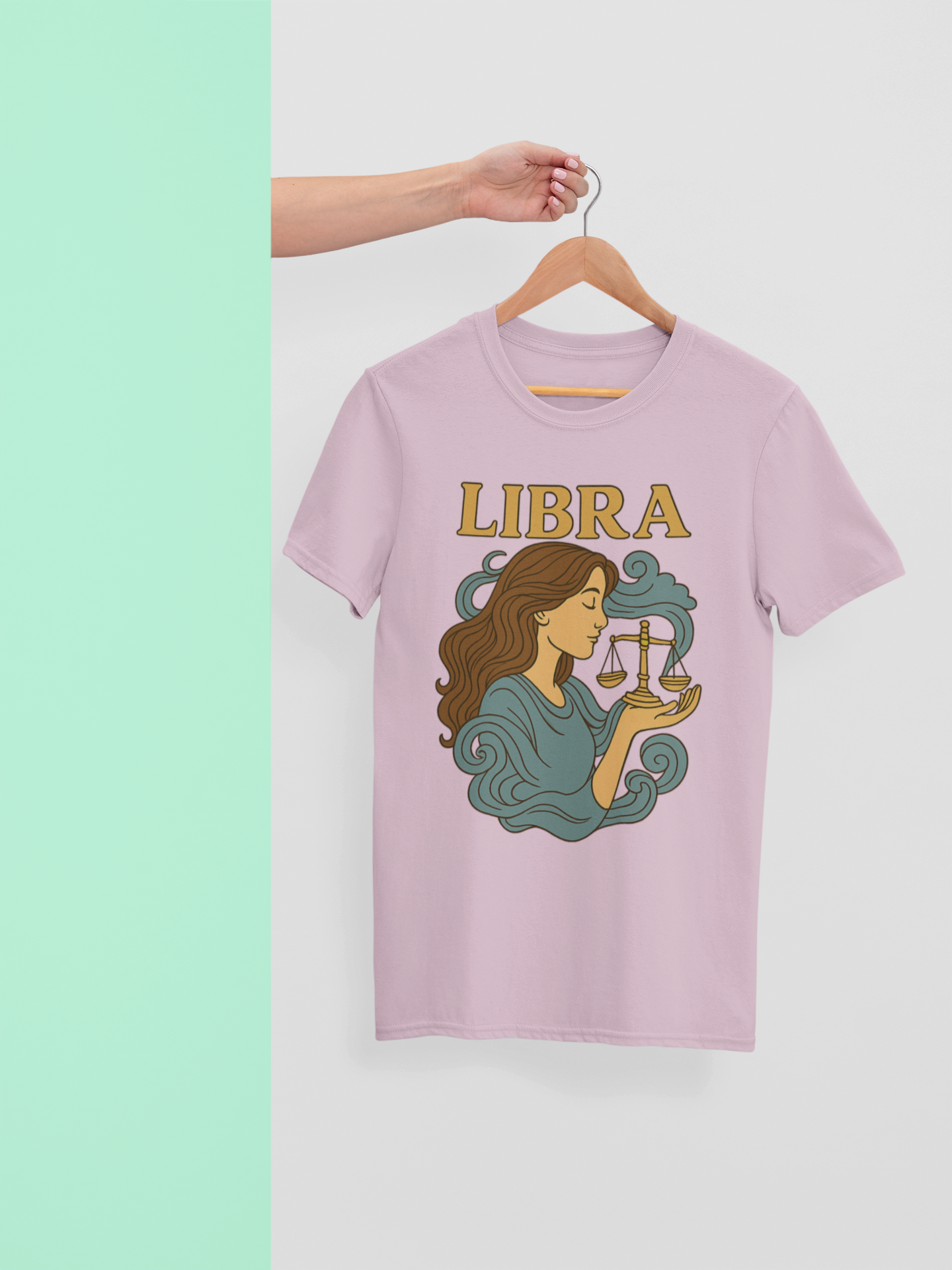 Libra Zodiac T-Shirt – Retro Astrology Graphic Tee | Gildan 64000 | Birthday Gift, Star Sign Shirt, Aesthetic Horoscope Tee