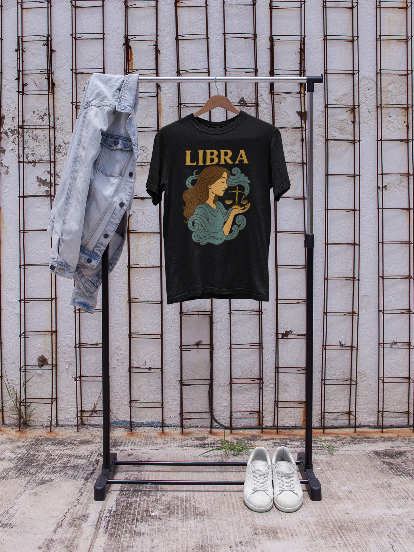 Libra Zodiac T-Shirt – Retro Astrology Graphic Tee | Gildan 64000 | Birthday Gift, Star Sign Shirt, Aesthetic Horoscope Tee