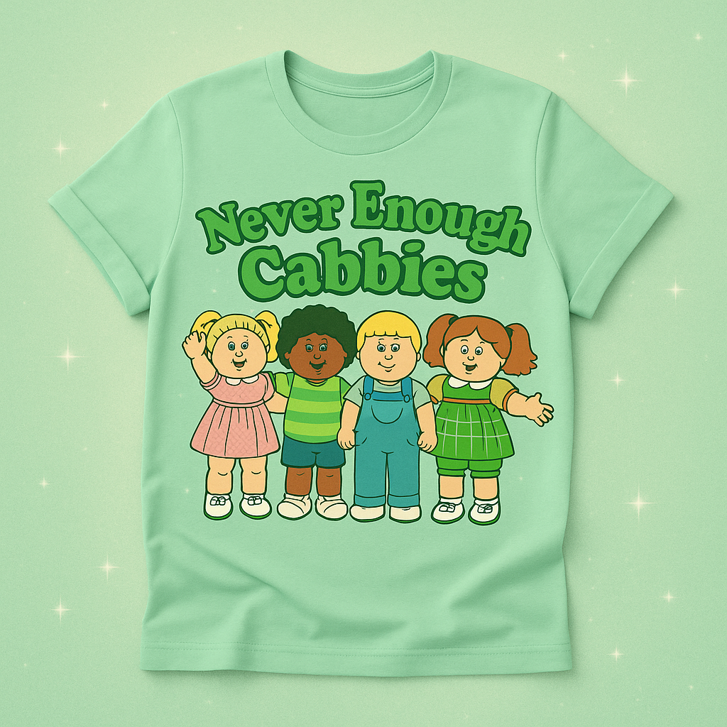 Never Enough Cabbies Retro Tee | 80s Nostalgia Unisex Shirt