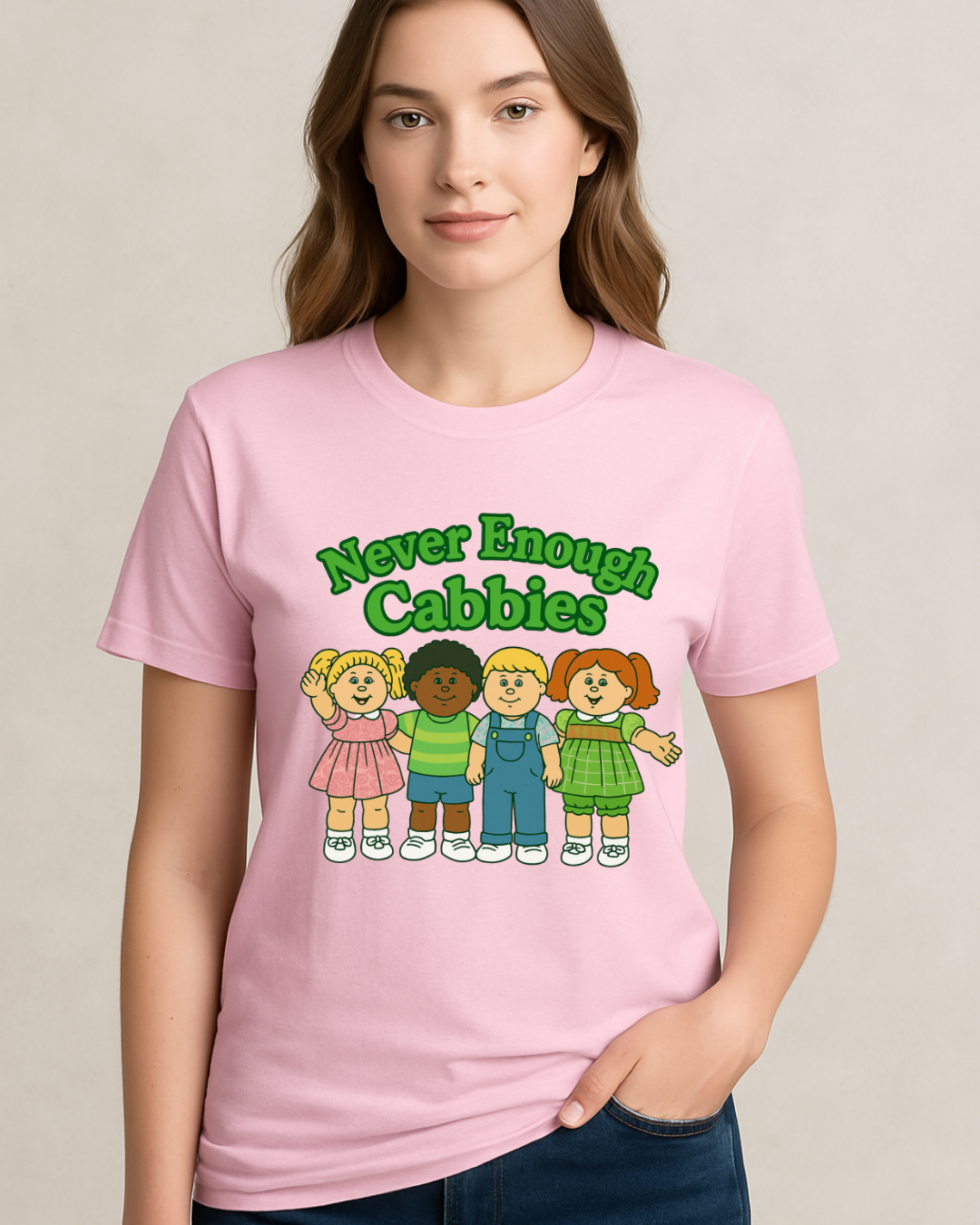 Never Enough Cabbies Retro Tee | 80s Nostalgia Unisex Shirt