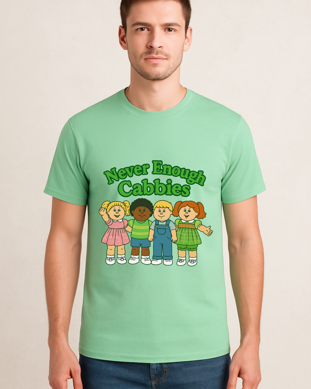 Never Enough Cabbies Retro Tee | 80s Nostalgia Unisex Shirt