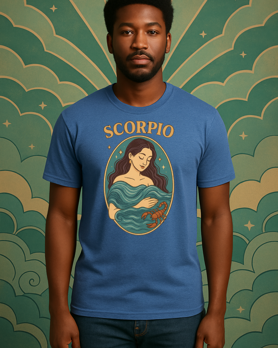 Scorpio Zodiac Water Goddess Tee | Mint Gildan 64000 Unisex T-Shirt