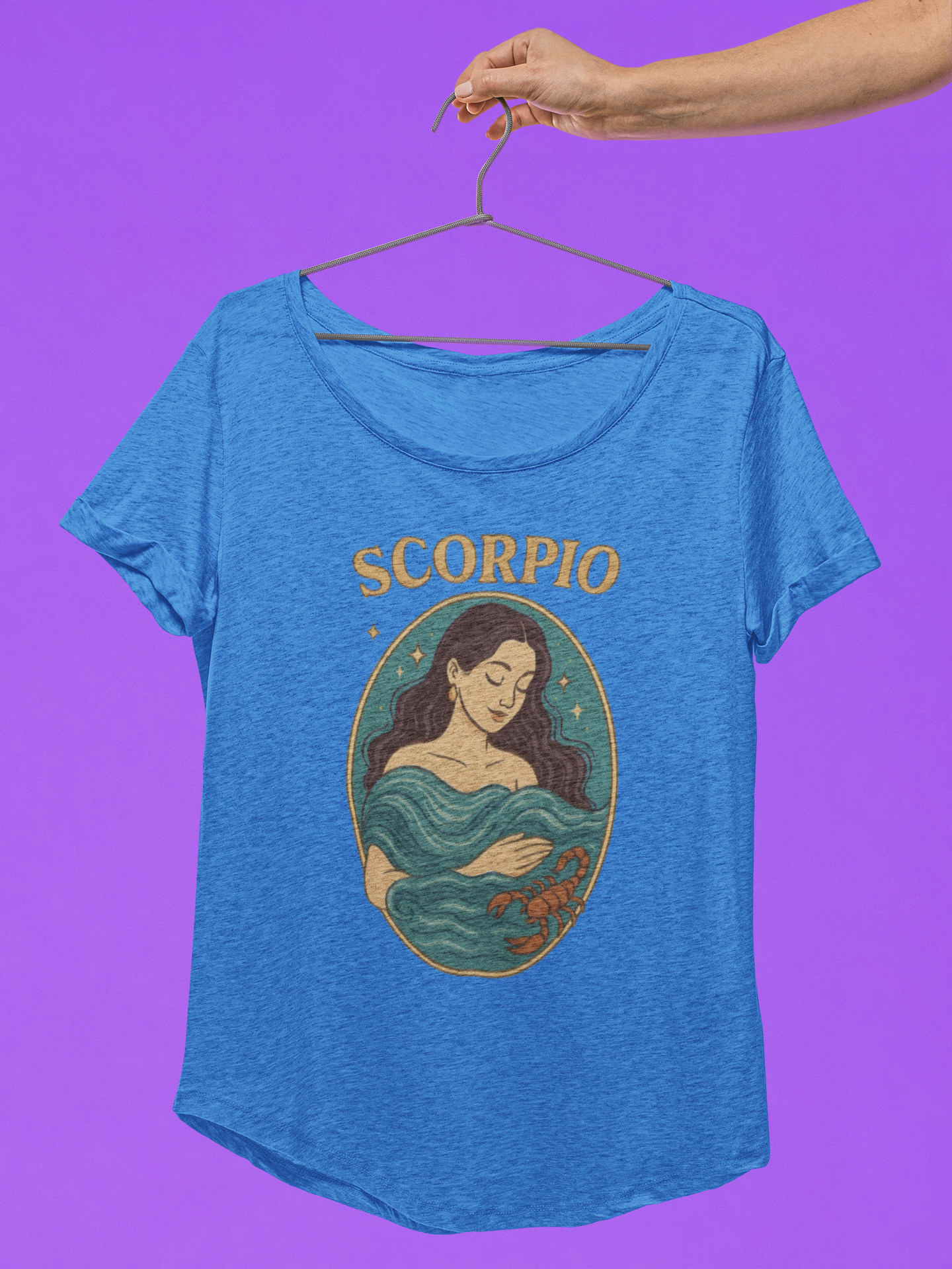 Scorpio Zodiac Water Goddess Tee | Mint Gildan 64000 Unisex T-Shirt