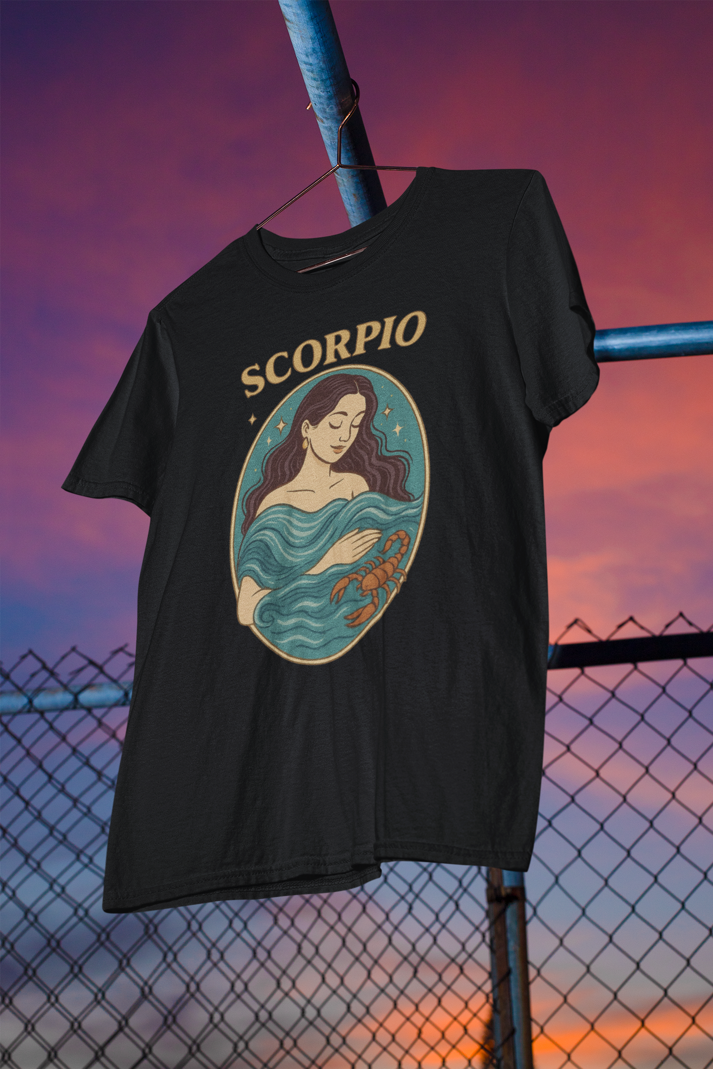 Scorpio Zodiac Water Goddess Tee | Mint Gildan 64000 Unisex T-Shirt