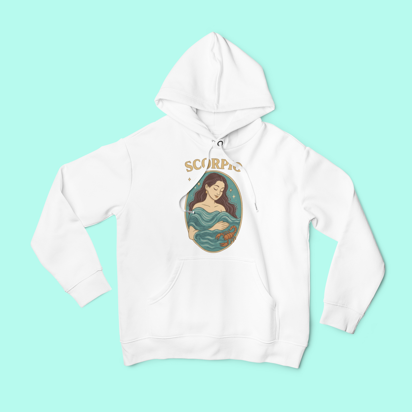 Scorpio Zodiac Hoodie – Purple Gildan 18500 Astrology Sweatshirt