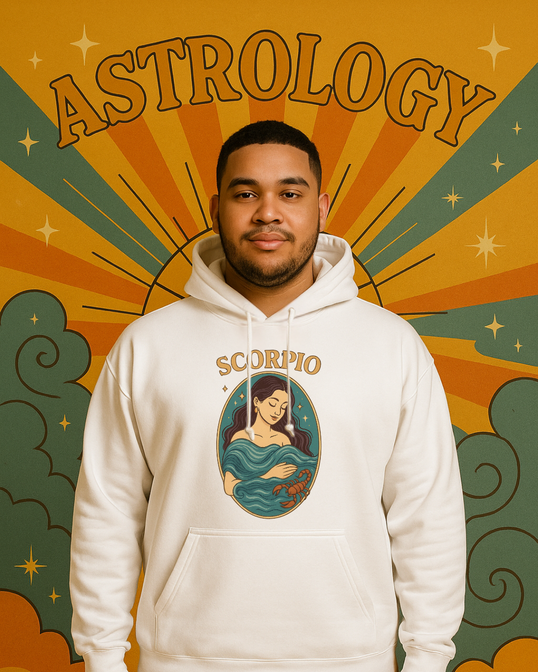 Scorpio Zodiac Hoodie – Purple Gildan 18500 Astrology Sweatshirt