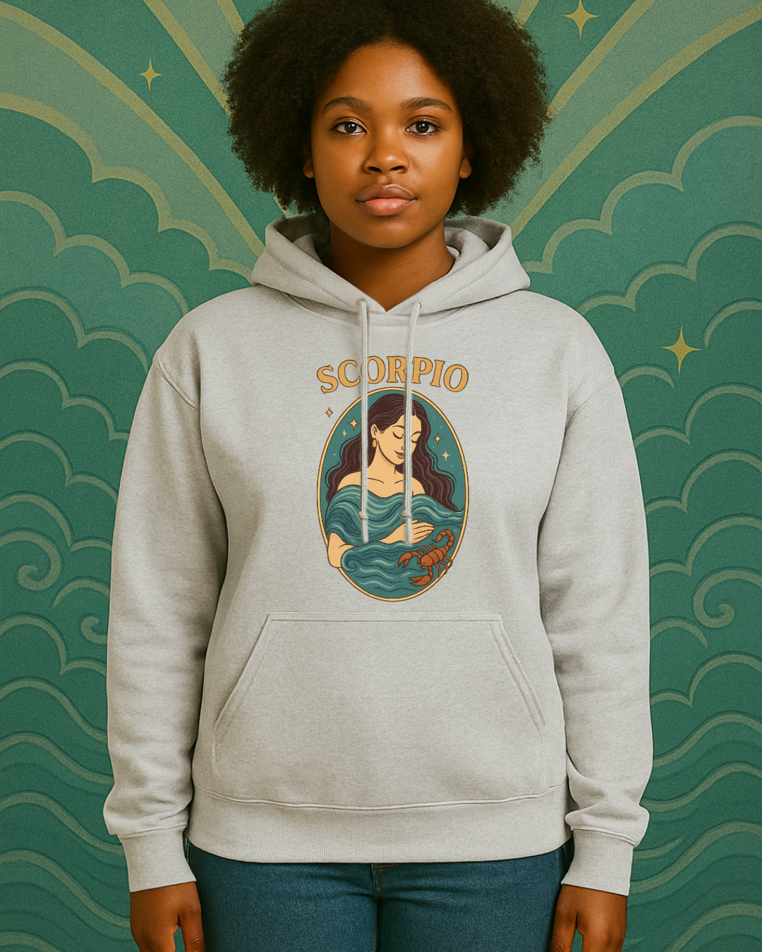 Scorpio Zodiac Hoodie – Purple Gildan 18500 Astrology Sweatshirt