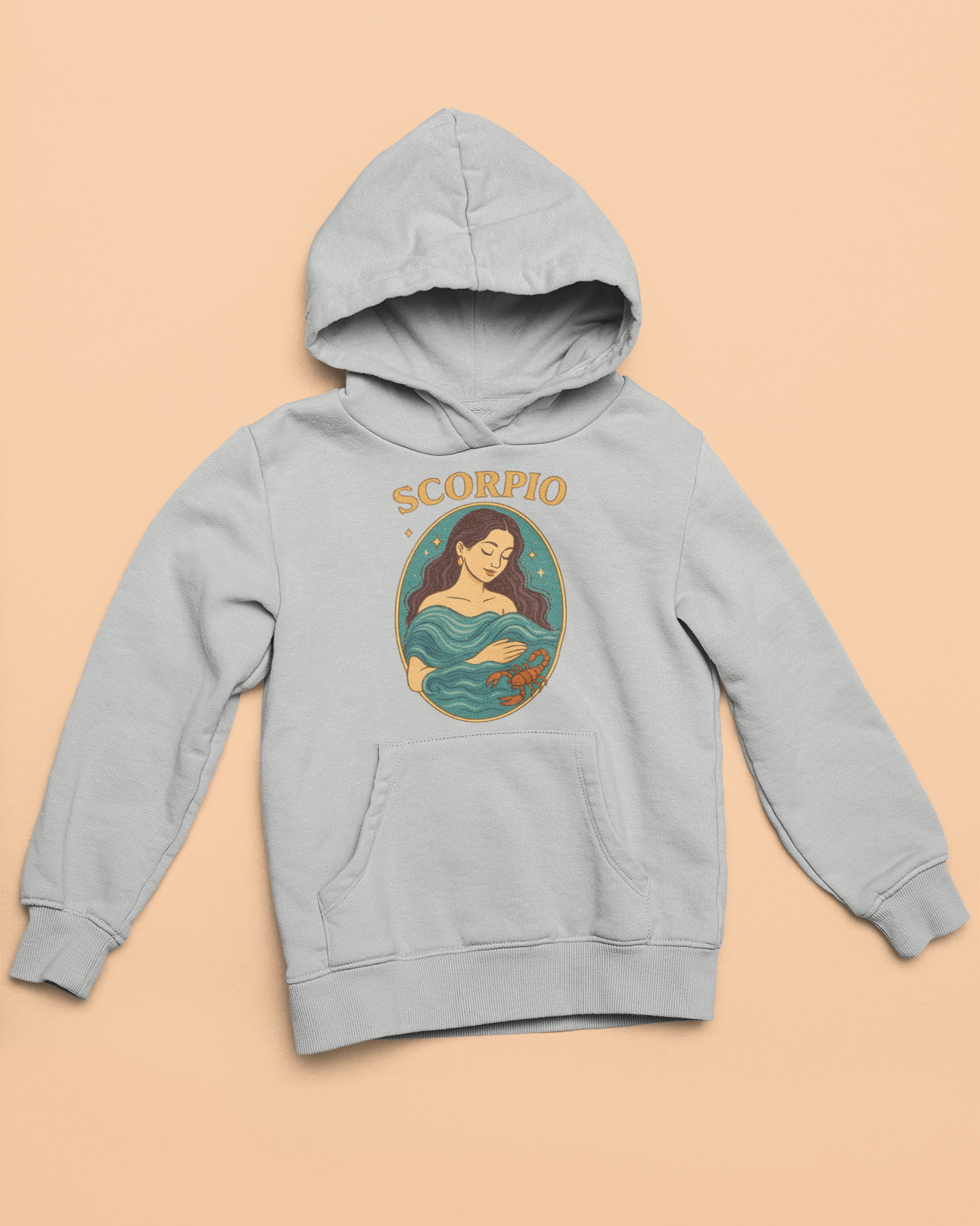 Scorpio Zodiac Hoodie – Purple Gildan 18500 Astrology Sweatshirt