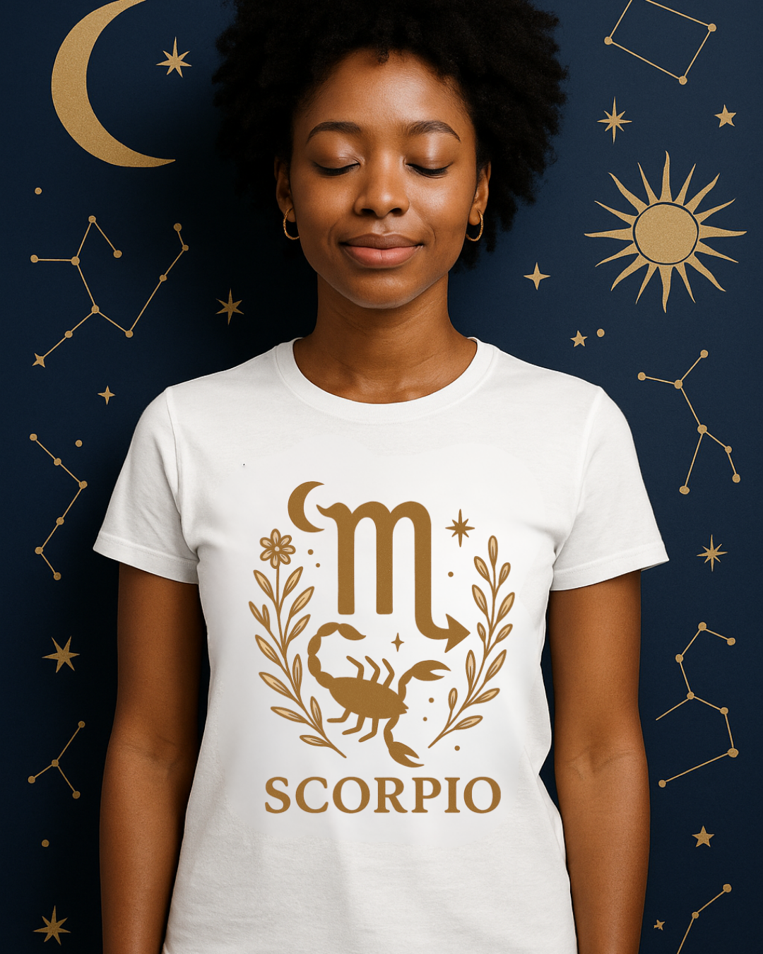 Scorpio Zodiac Graphic Tee | Black Gildan 64000 Unisex T-Shirt