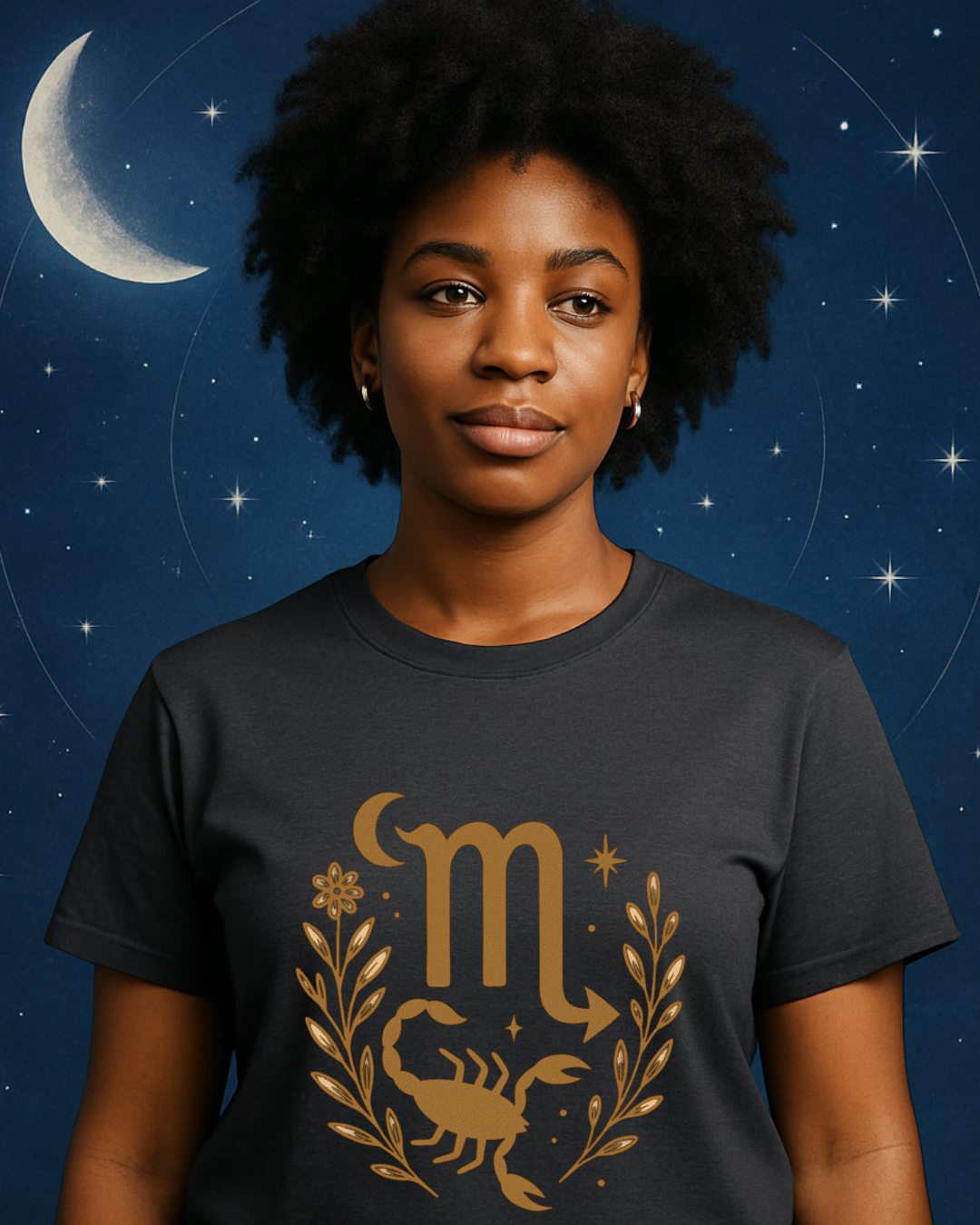 Scorpio Zodiac Graphic Tee | Black Gildan 64000 Unisex T-Shirt