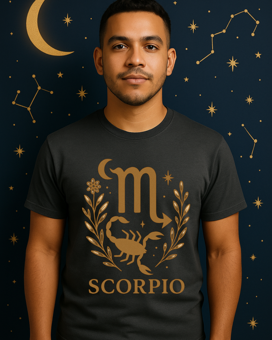 Scorpio Zodiac Graphic Tee | Black Gildan 64000 Unisex T-Shirt