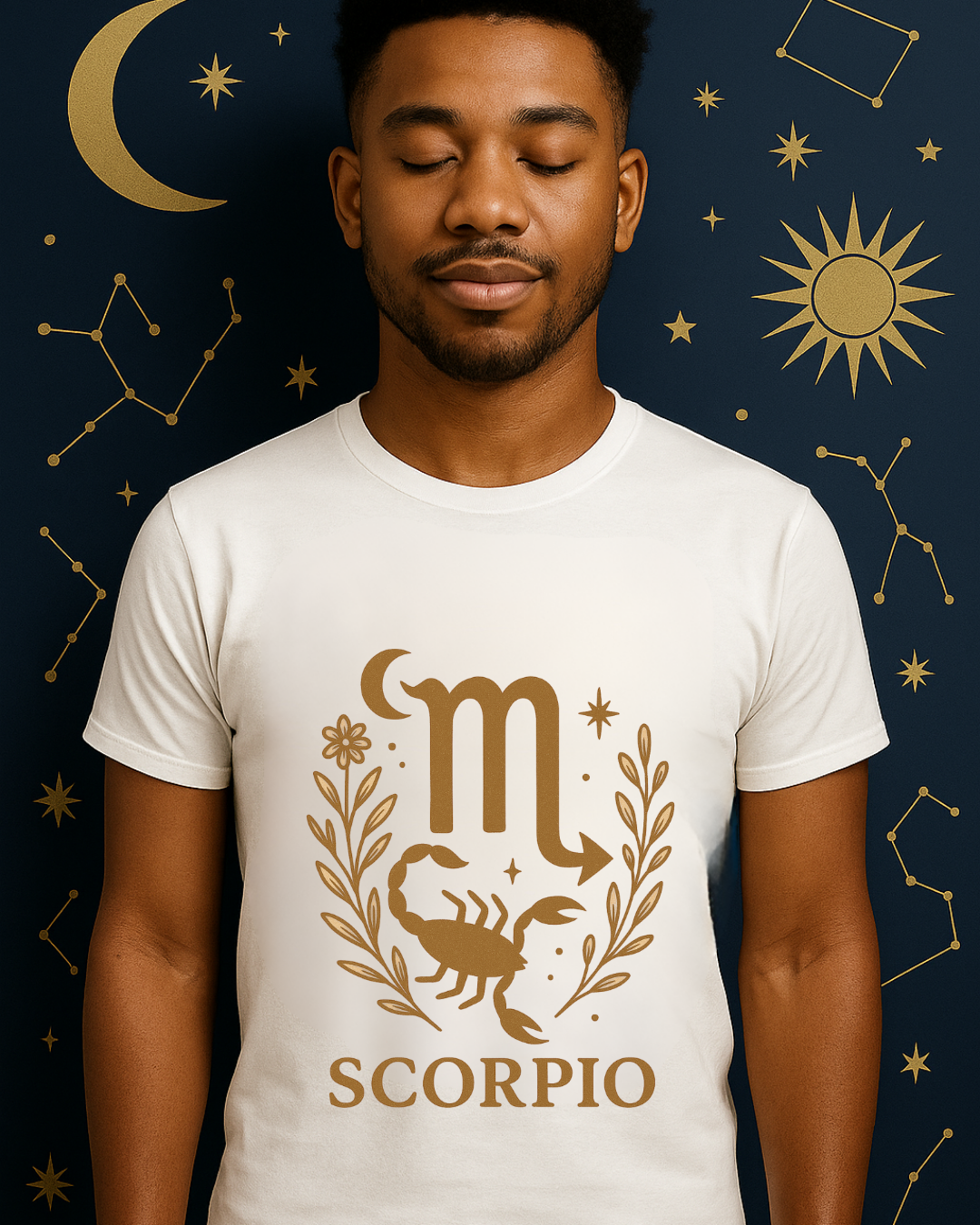 Scorpio Zodiac Graphic Tee | Black Gildan 64000 Unisex T-Shirt