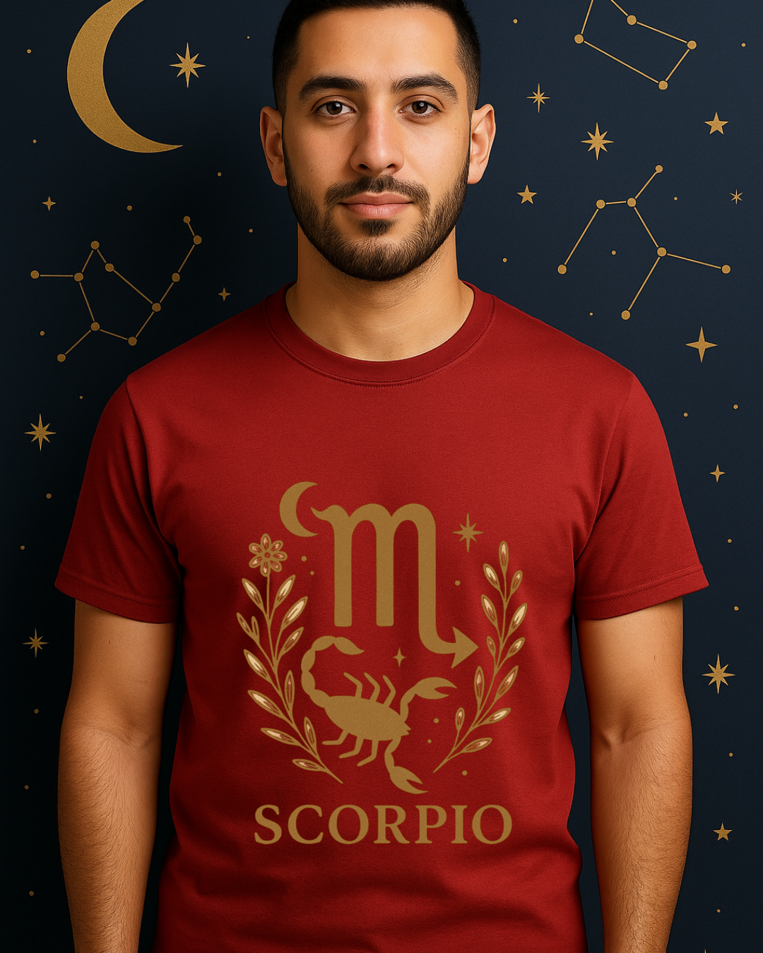 Scorpio Zodiac Graphic Tee | Black Gildan 64000 Unisex T-Shirt