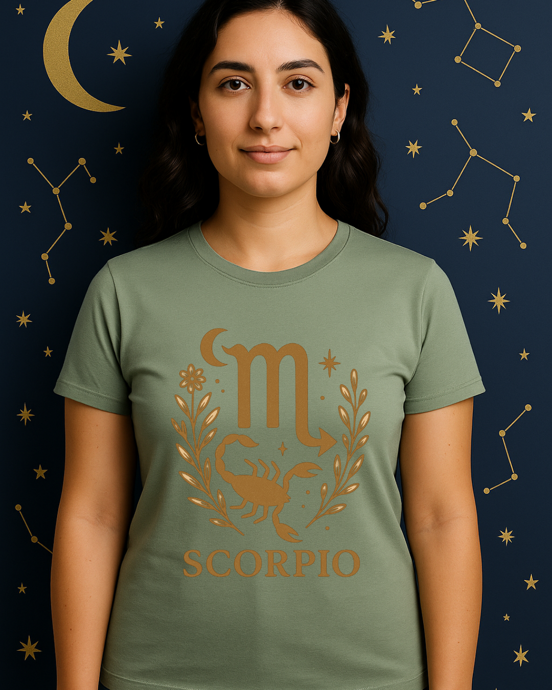 Scorpio Zodiac Graphic Tee | Black Gildan 64000 Unisex T-Shirt