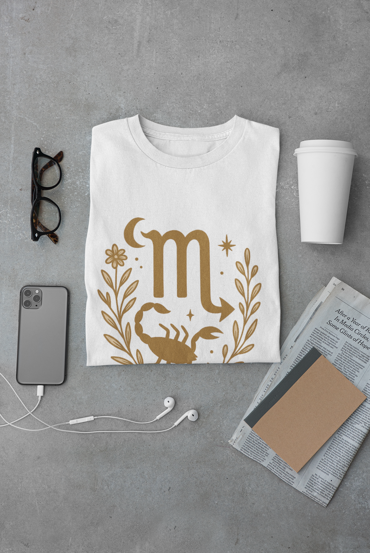 Scorpio Zodiac Graphic Tee | Black Gildan 64000 Unisex T-Shirt