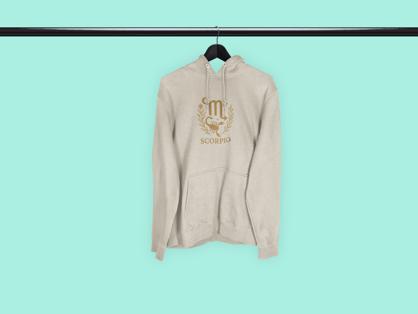 Scorpio Zodiac Hoodie – Maroon Gildan 18500 Unisex Astrology Hoodie