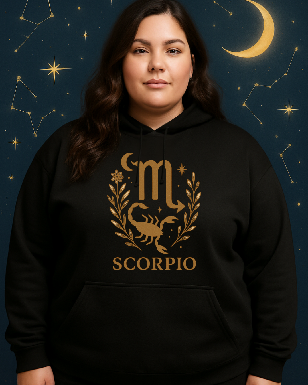 Scorpio Zodiac Hoodie – Maroon Gildan 18500 Unisex Astrology Hoodie