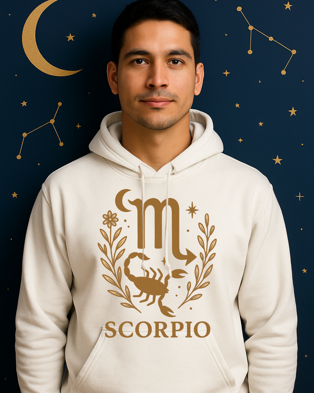 Scorpio Zodiac Hoodie – Maroon Gildan 18500 Unisex Astrology Hoodie