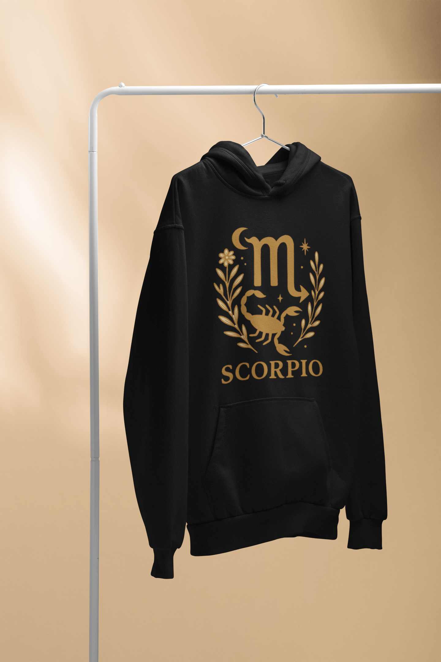 Scorpio Zodiac Hoodie – Maroon Gildan 18500 Unisex Astrology Hoodie