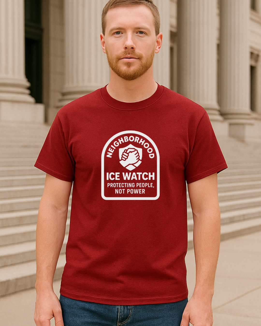 Neighborhood ICE Watch Tee – Protecting People, Not Power