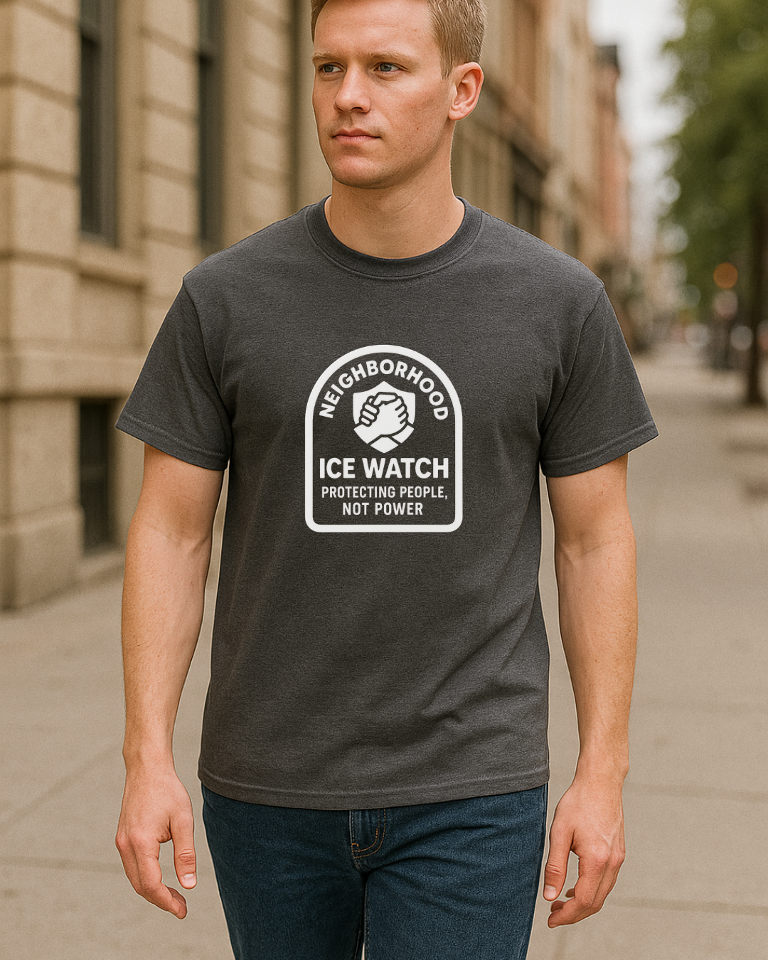 Neighborhood ICE Watch Tee – Protecting People, Not Power