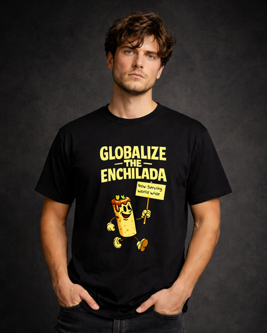 Globalize the Enchilada Tee (Noisy Immigrants Collection) | Gildan 64000 Softstyle