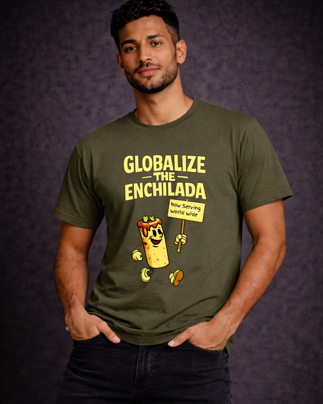 Globalize the Enchilada Tee (Noisy Immigrants Collection) | Gildan 64000 Softstyle