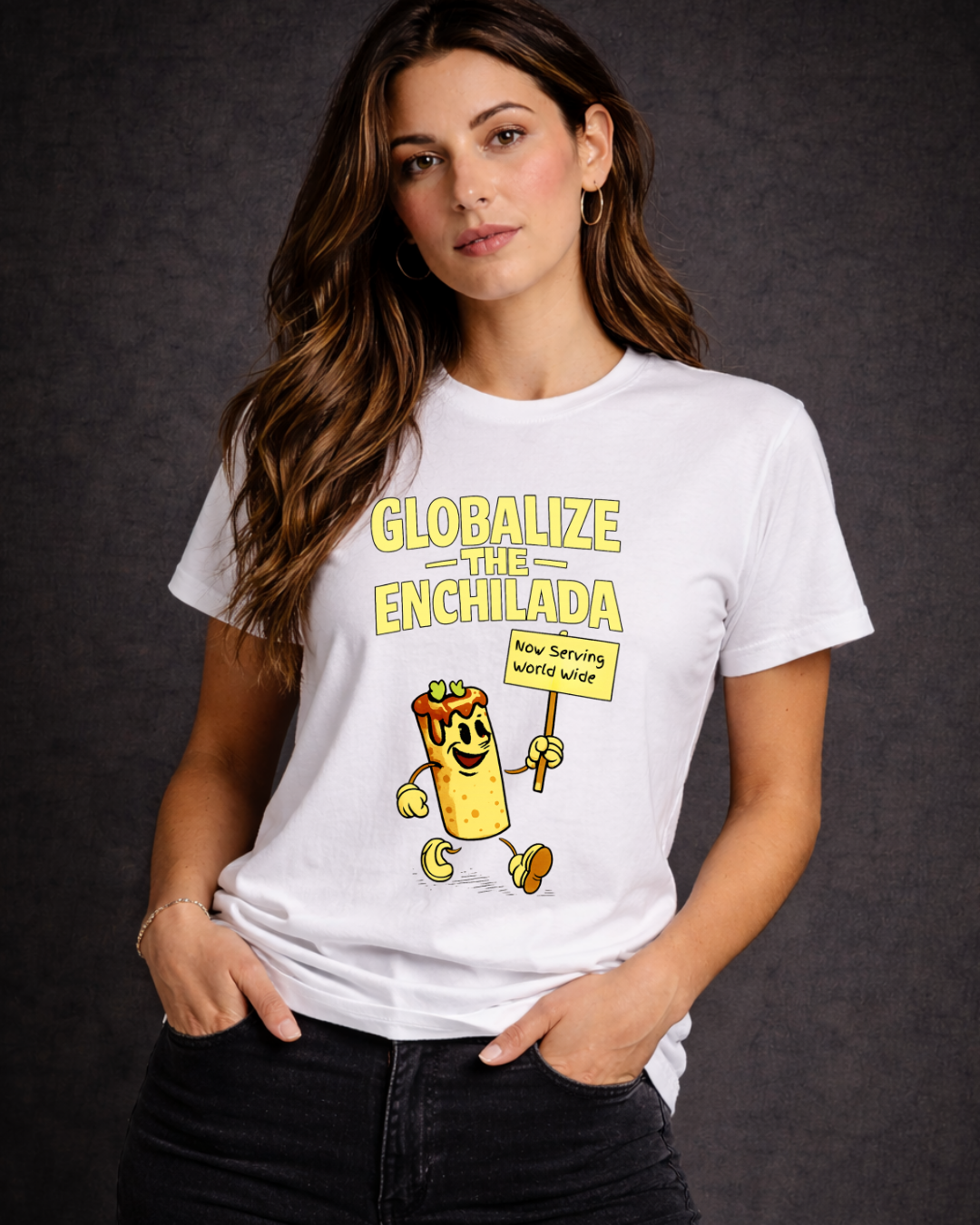 Globalize the Enchilada Tee (Noisy Immigrants Collection) | Gildan 64000 Softstyle