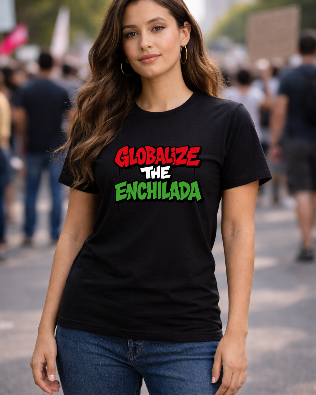 Globalize the Enchilada Tee – Noisy Collaboration | Gildan 64000 Softstyle