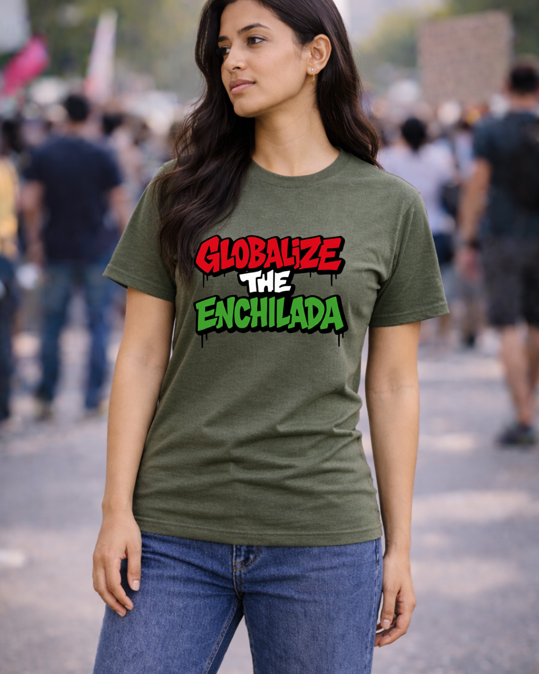 Globalize the Enchilada Tee – Noisy Collaboration | Gildan 64000 Softstyle