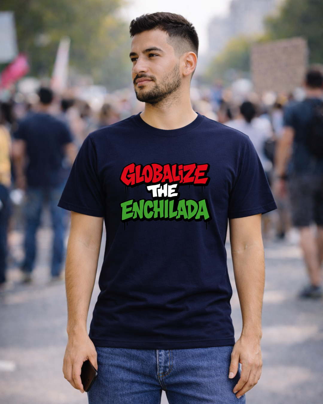 Globalize the Enchilada Tee – Noisy Collaboration | Gildan 64000 Softstyle