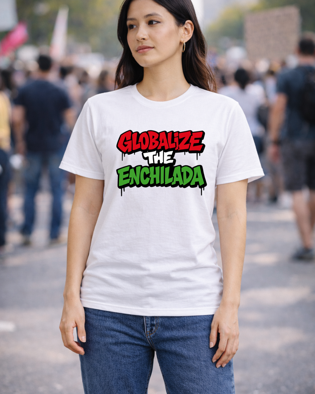 Globalize the Enchilada Tee – Noisy Collaboration | Gildan 64000 Softstyle
