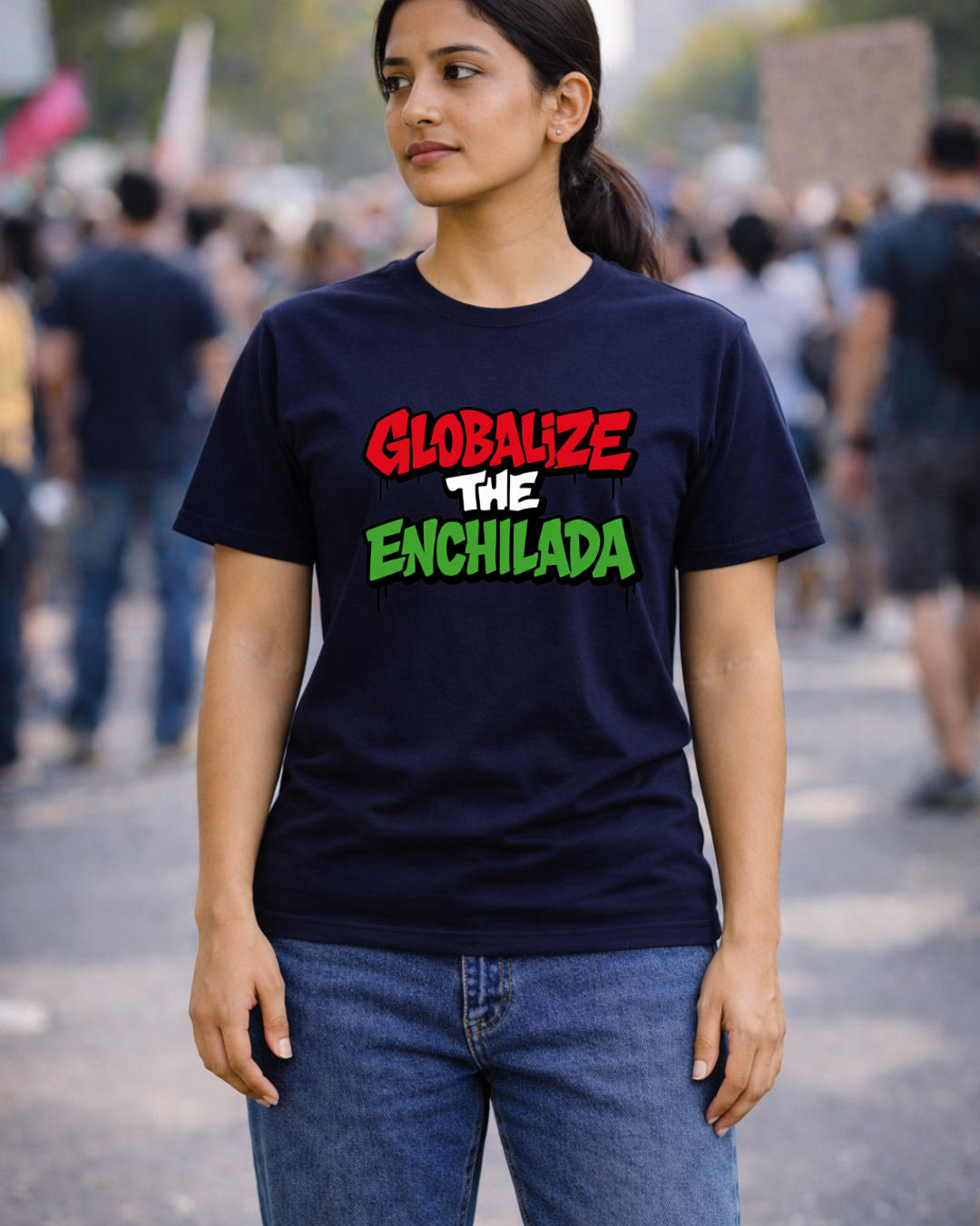 Globalize the Enchilada Tee – Noisy Collaboration | Gildan 64000 Softstyle