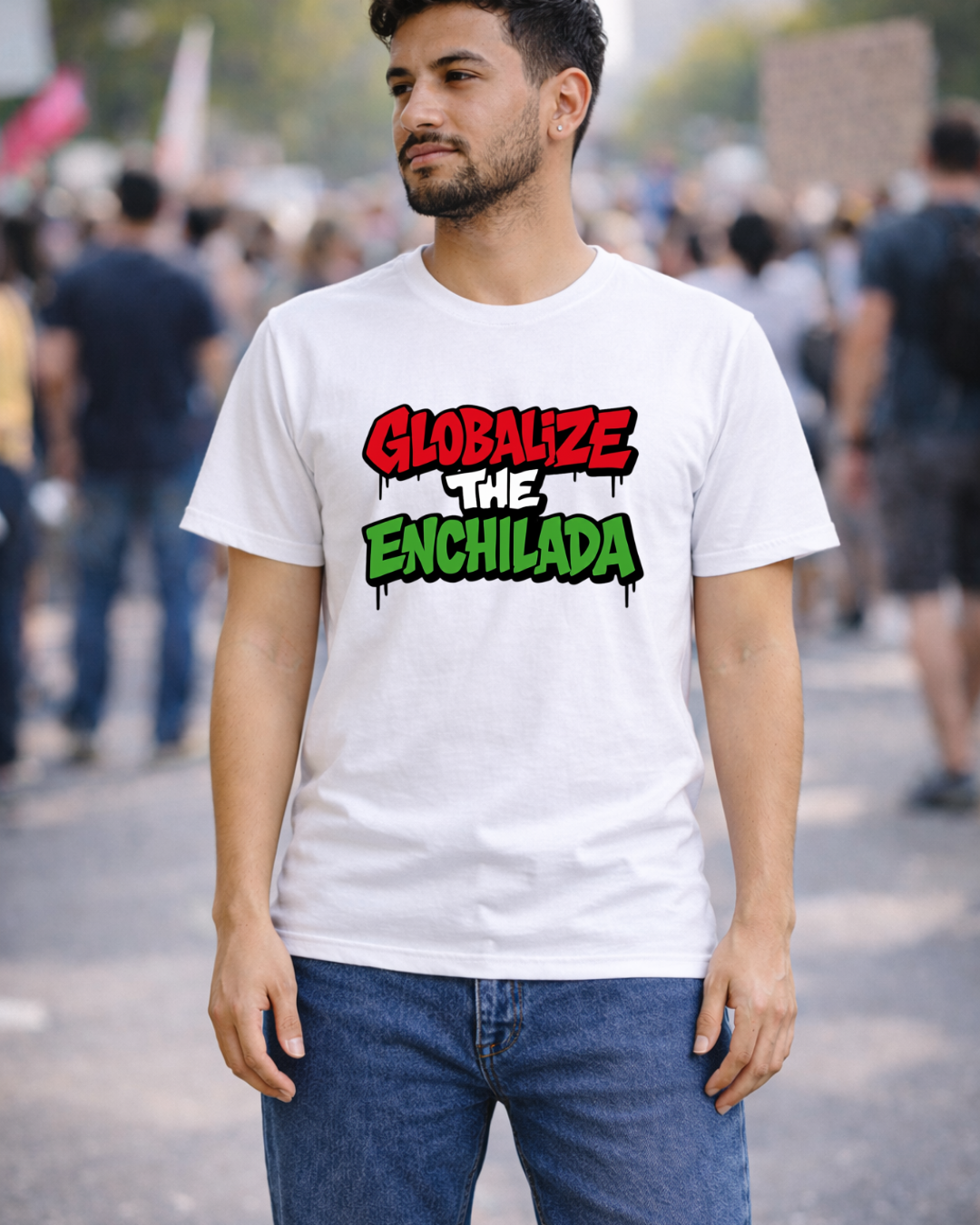 Globalize the Enchilada Tee – Noisy Collaboration | Gildan 64000 Softstyle