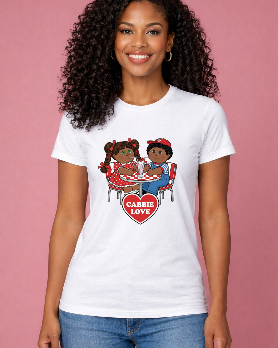 Cabbie Love Retro Valentine Shirt – Cute Nostalgic Couple Graphic Tee (Gildan 6400)