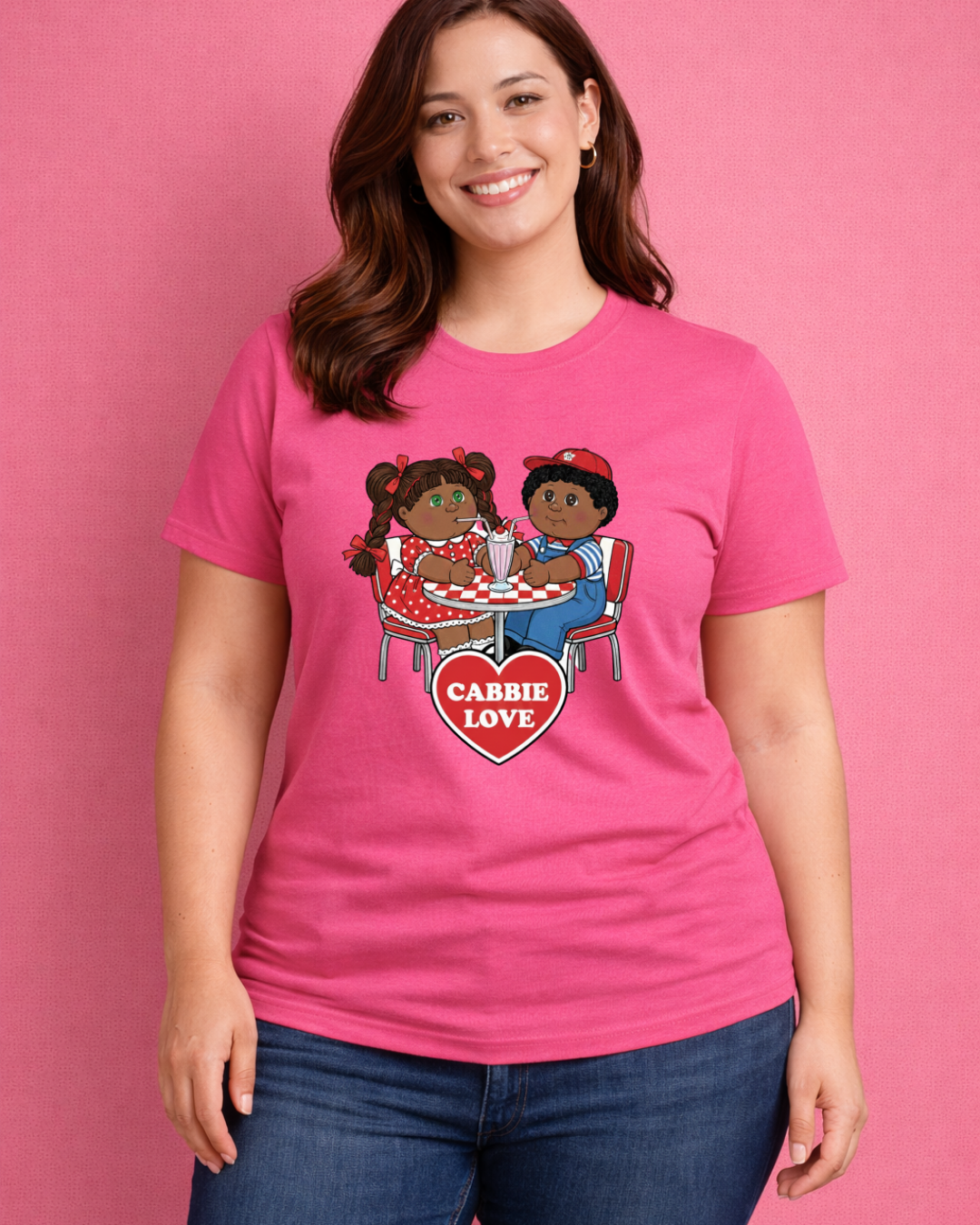 Cabbie Love Retro Valentine Shirt – Cute Nostalgic Couple Graphic Tee (Gildan 6400)