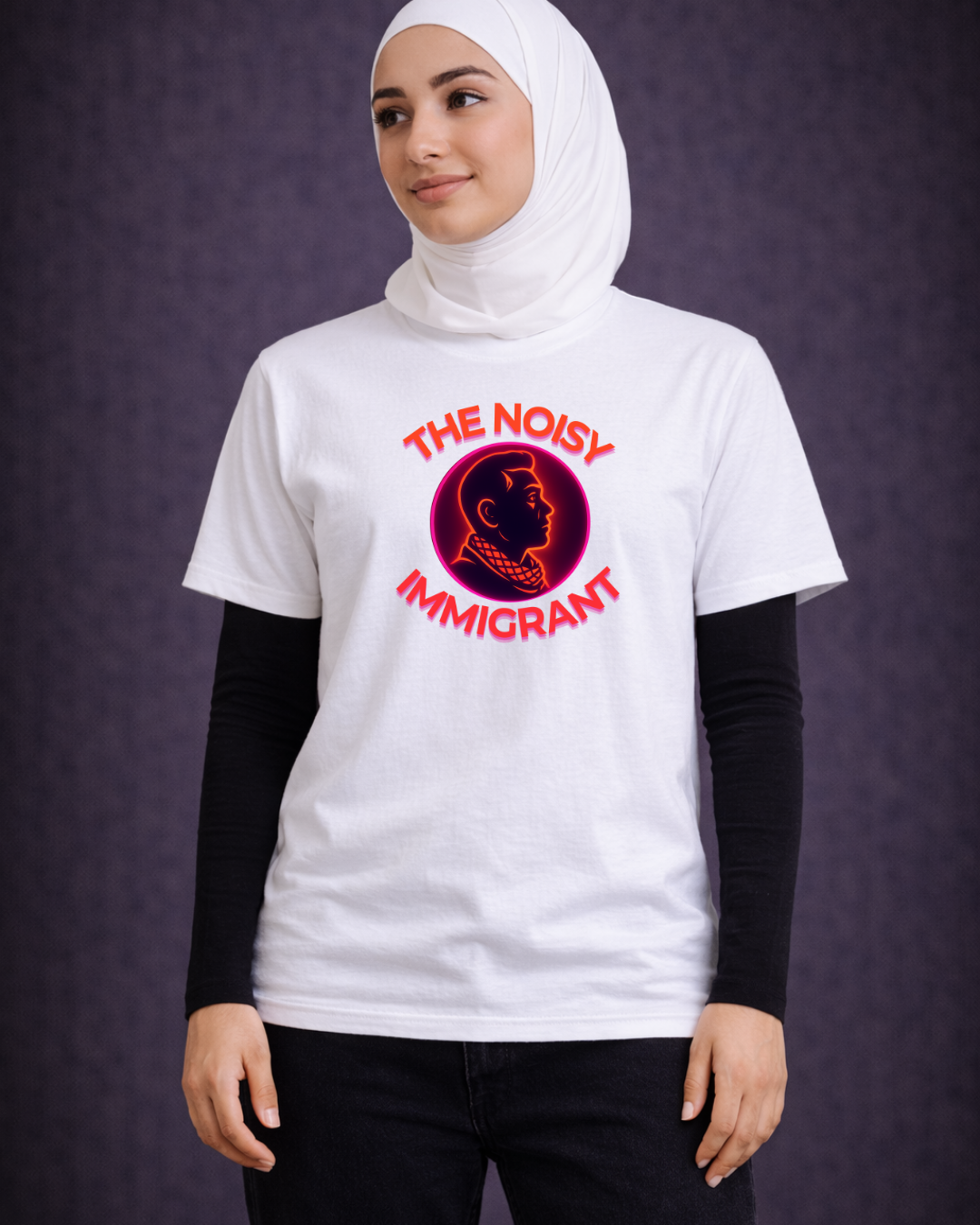 The Noisy Immigrant Logo T-Shirt – Bold Statement Graphic Tee (Gildan 64000)