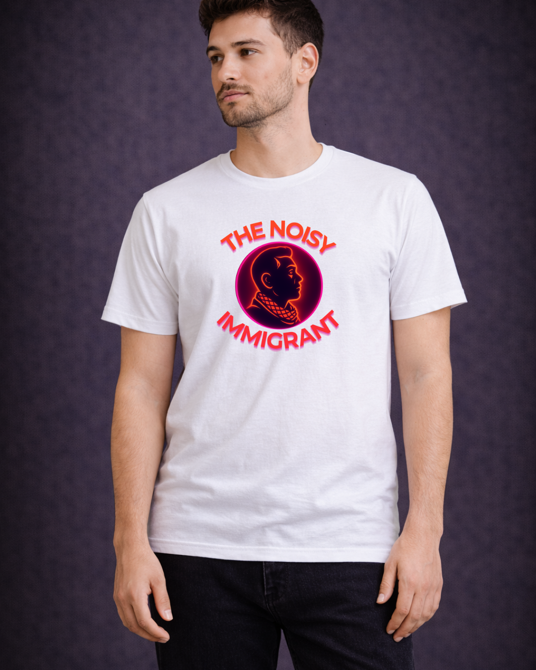 The Noisy Immigrant Logo T-Shirt – Bold Statement Graphic Tee (Gildan 64000)