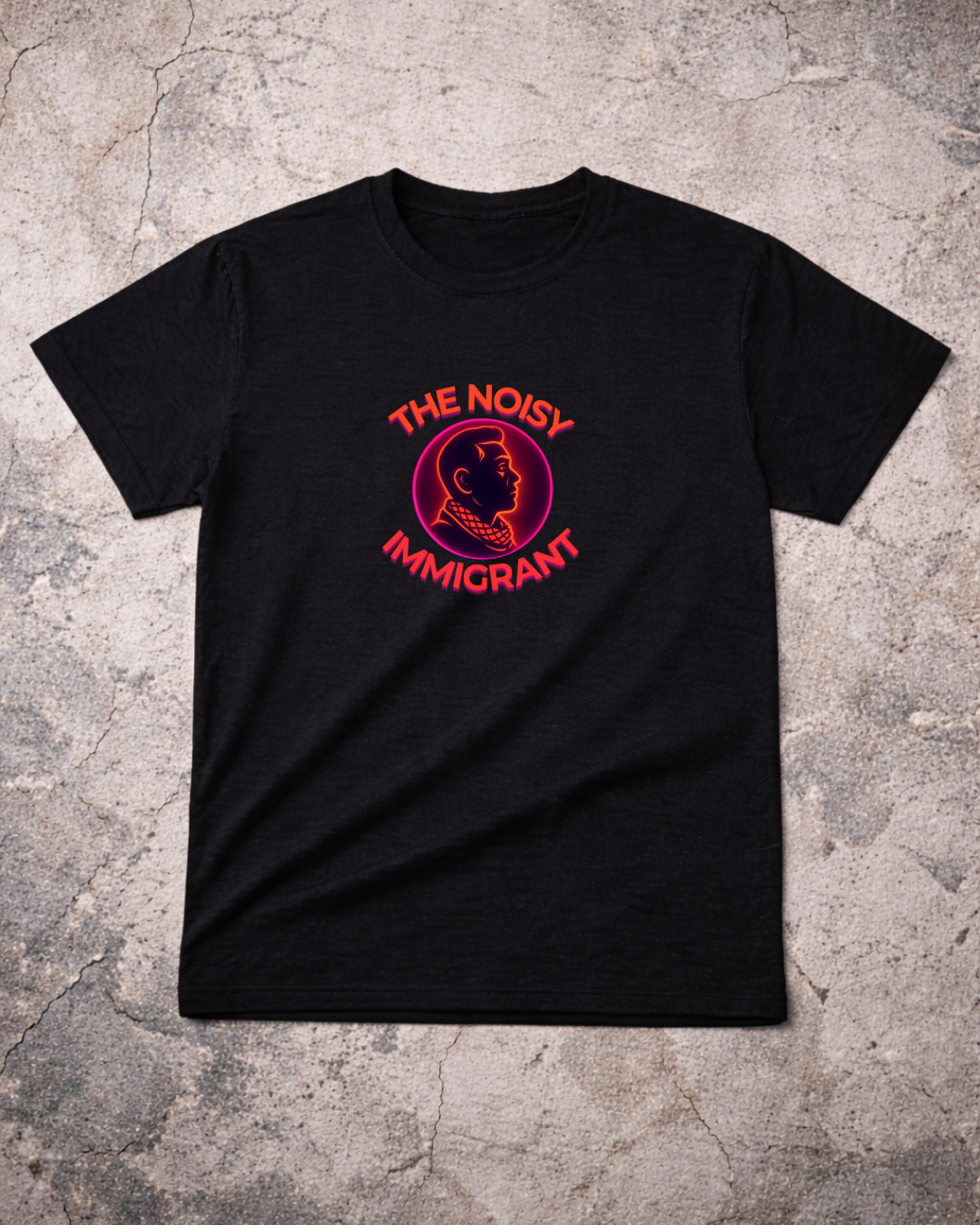 The Noisy Immigrant Logo T-Shirt – Bold Statement Graphic Tee (Gildan 64000)