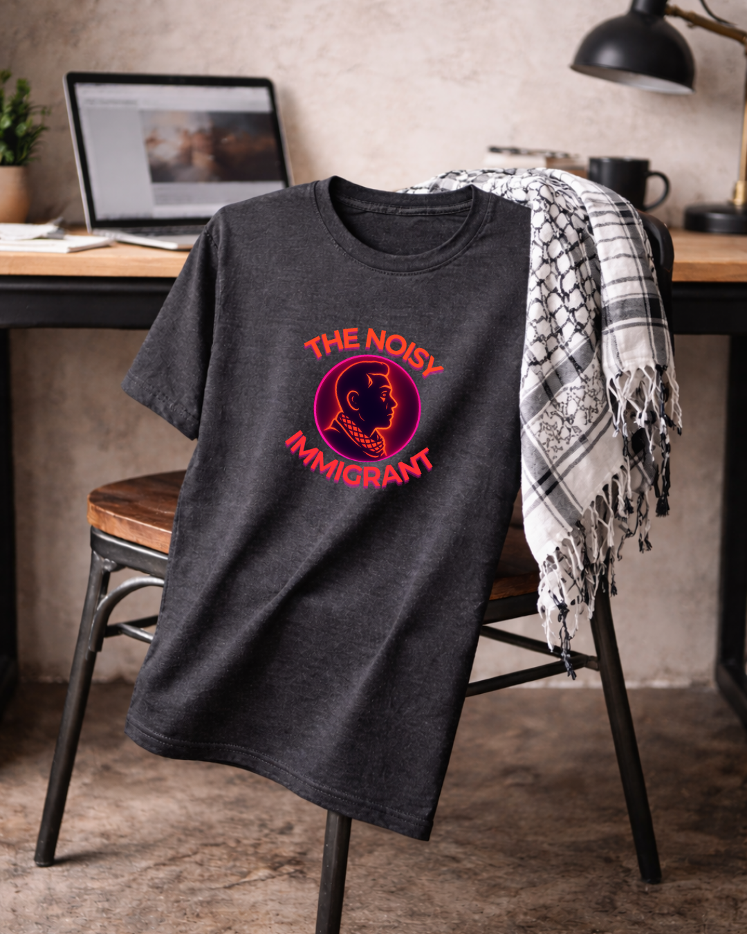 The Noisy Immigrant Logo T-Shirt – Bold Statement Graphic Tee (Gildan 64000)