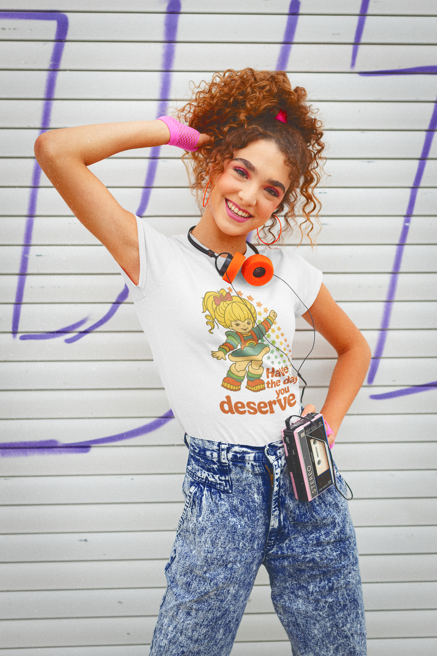 Have the Day You Deserve T-Shirt | Retro Positivity Graphic Tee | Unisex Softstyle Shirt