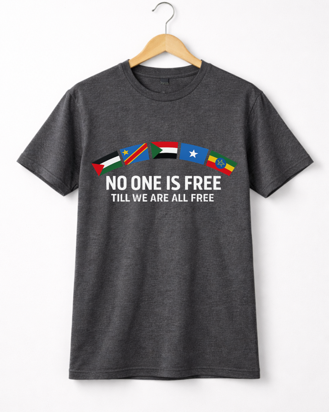 No One Is Free Till We Are All Free T-Shirt | Solidarity Statement Tee | The Noisy Immigrant x VibePop