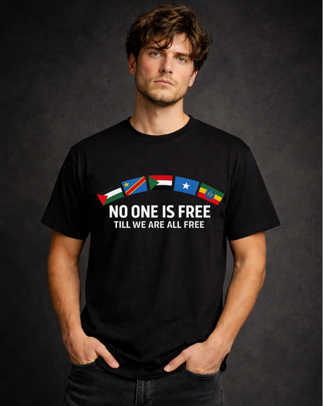 No One Is Free Till We Are All Free T-Shirt | Solidarity Statement Tee | The Noisy Immigrant x VibePop