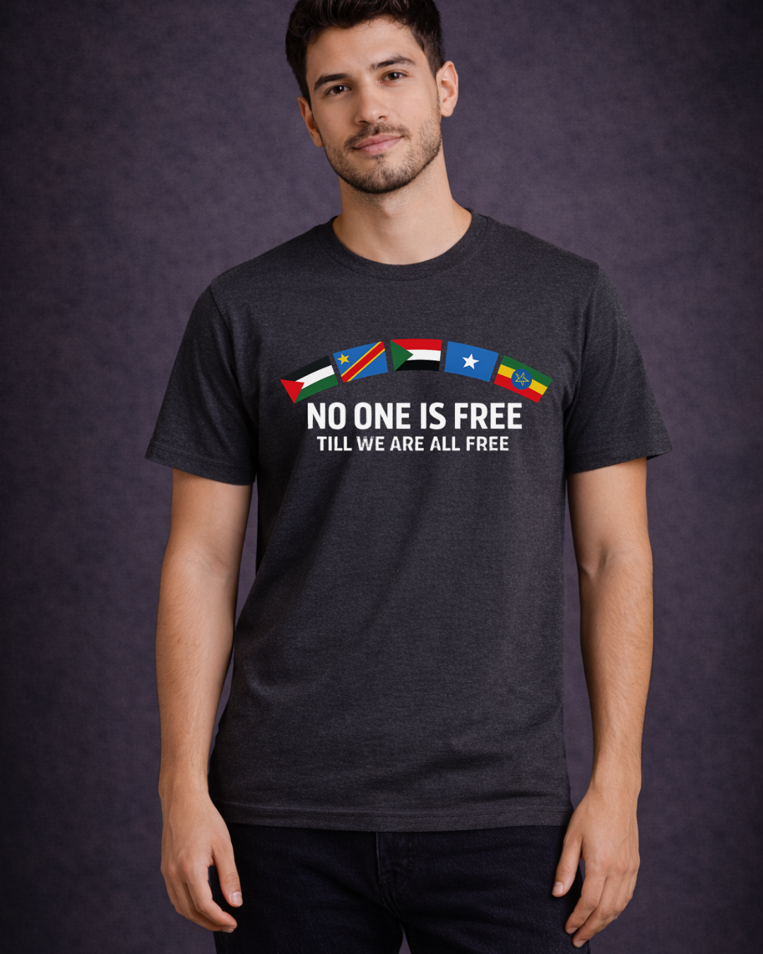 No One Is Free Till We Are All Free T-Shirt | Solidarity Statement Tee | The Noisy Immigrant x VibePop